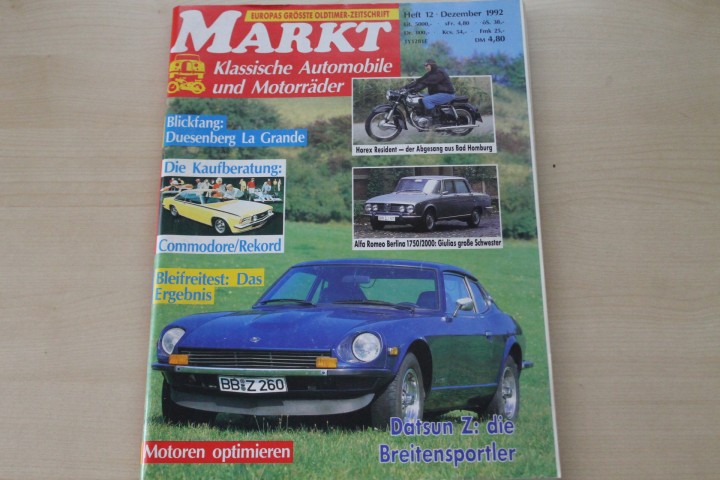 Deckblatt Oldtimer Markt (12/1992)